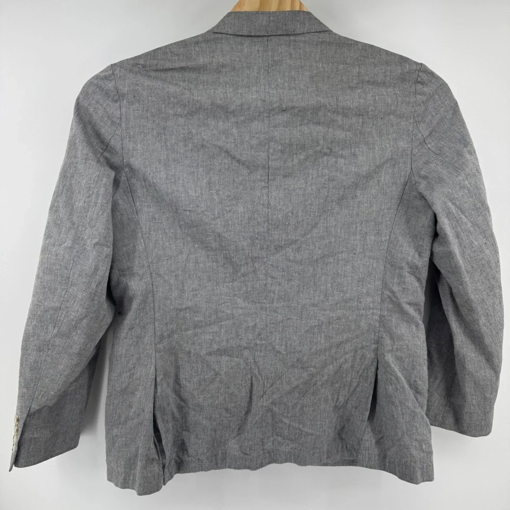 J.Crew Ludlow Slim Blazer 44R Grey Somelos Linen Blend Sport Coat Portugal